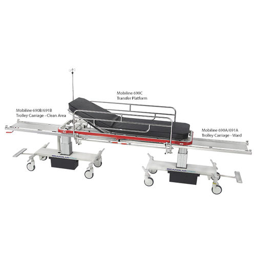 Barella con carrello di emergenza - M2U 300 0 0 - Bıçakcılar - per terapia intensiva / passamalati / manuale