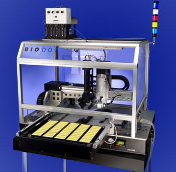 Sistema di preparazione dei campioni robotizzato - CellWriter™ 480 - BioDot - per determinazione del corredo cromosomico / per manipolazione di liquidi / FISH