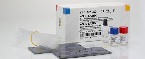 Kit di reagenti di agglutinazione al lattice - ASLO-LATEX - BIOLABO GROUP - in soluzione / di CRP / per antigeni