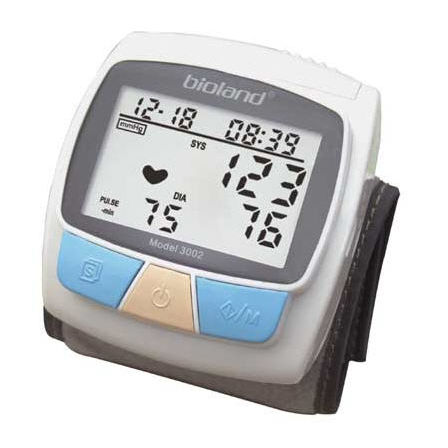 Sfigmomanometro elettronico automatico - 3002 - Bioland Technology - oscillometrico / per polso / con bracciale integrato