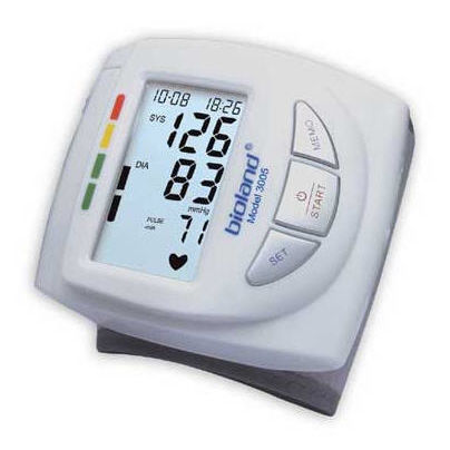 Sfigmomanometro elettronico automatico - 3005 - Bioland Technology - oscillometrico / per polso / con bracciale integrato