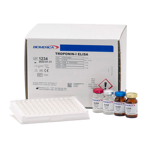 Kit di test cTnI - 7031 - BIOMERICA  - dell'infarto del miocardio / di siero / ELISA
