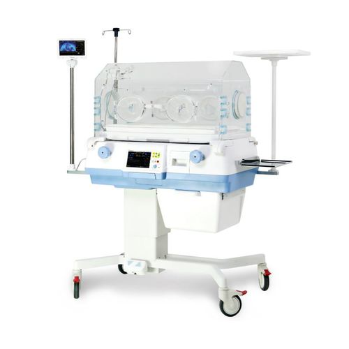 Incubatrice neonatale con rotelle - BT-500 - BISTOS   - Trendelenburg / con bilancia / con 4 finestre operative