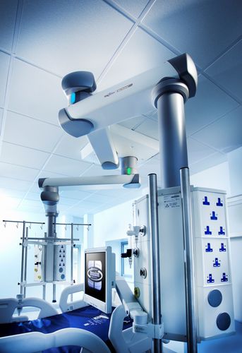 Braccio di distribuzione a soffitto - Atlas® - Brandon Medical - per terapia intensiva / articolato / modulare