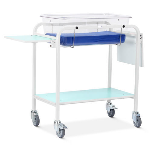 Culla pediatrica ad altezza fissa - BCF series - Bristol Maid Hospital Metalcraft - con rotelle / con scomparti / trasparente
