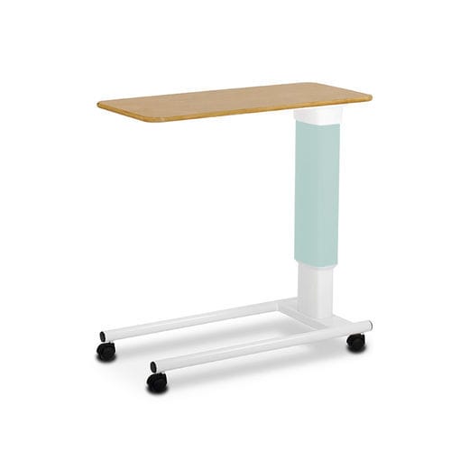 Tavolino servitore ad azionamento manuale - OBL/GW1/SP/S  - Bristol Maid Hospital Metalcraft - ad azionamento pneumatico / con rotelle / ad altezza regolabile
