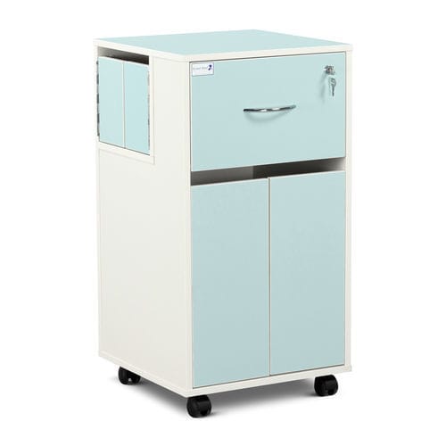 Comodino a scomparti - BC3C/GW - Bristol Maid Hospital Metalcraft - con cassetti / con blocco / con rotelle