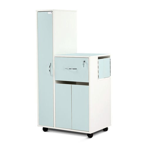 Comodino con rotelle - BC3CPDWR/GW  - Bristol Maid Hospital Metalcraft - con cassetti / con armadietto / con blocco