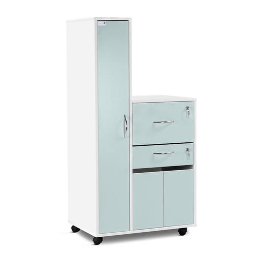 Comodino con rotelle - BC1 series - Bristol Maid Hospital Metalcraft - con cassetti / con armadietto / con blocco