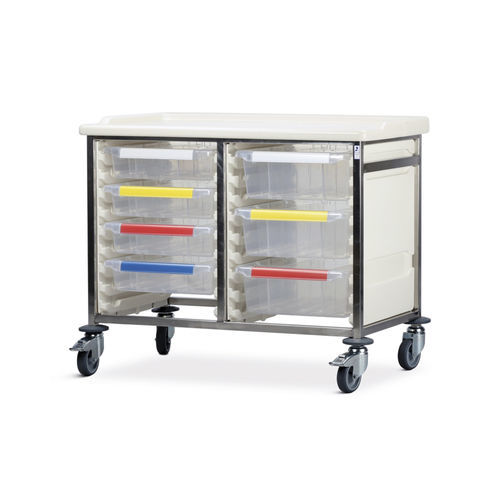 Carrello medico - CTS2/08/4S3D  - Bristol Maid Hospital Metalcraft - per uso generale / per strumenti / per apparecchio
