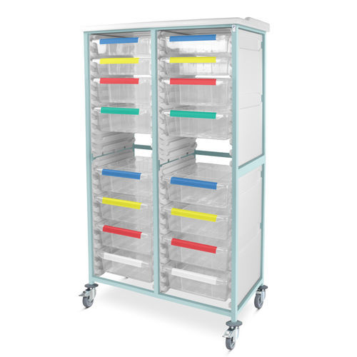 Carrello medico - CRMM2/18/4S12D - Bristol Maid Hospital Metalcraft - per uso generale / per apparecchio / per dispositivi medici