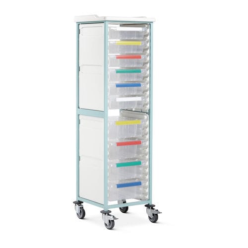 Carrello medico - CRMM1/18/6S4D - Bristol Maid Hospital Metalcraft - per uso generale / per apparecchio / per dispositivi medici