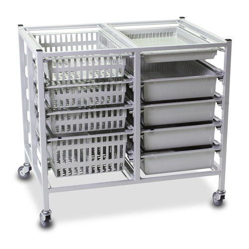 Carrello medico - 4A1DSTM  - Bristol Maid Hospital Metalcraft - per uso generale / di distribuzione di farmaci / con piano di appoggio