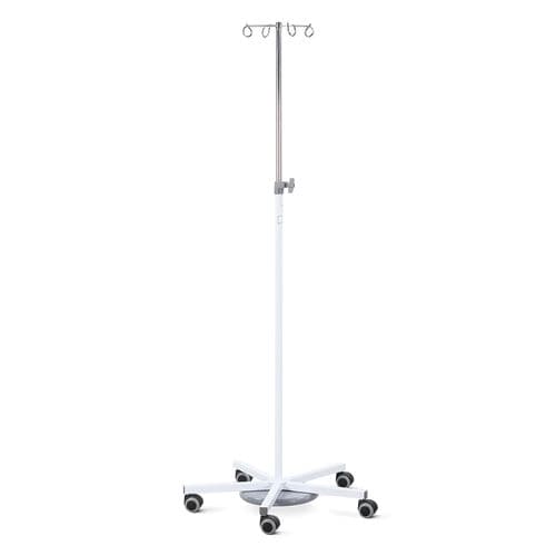 Asta portaflebo con rotelle - DPWM/1/W9 - Bristol Maid Hospital Metalcraft - 2 ganci / ad altezza regolabile