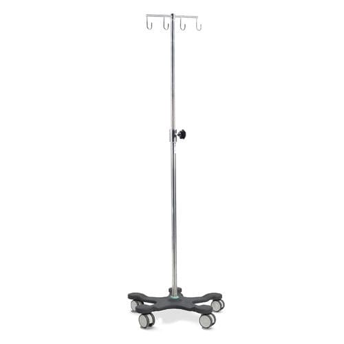 Asta portaflebo con rotelle - PS/P/SC/4H - Bristol Maid Hospital Metalcraft - 4 ganci / per pompe-siringa / in acciaio inossidabile