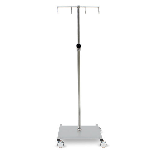 Asta portaflebo con rotelle - PS/M/SC/4H - Bristol Maid Hospital Metalcraft - 4 ganci / per pompe-siringa / ad altezza regolabile
