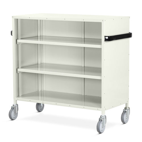 Carrello portabiancheria per sacchi puliti - WT/42  - Bristol Maid Hospital Metalcraft - ospedaliero / di pulizia / con ripiano