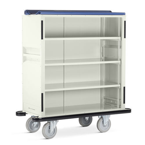 Carrello portabiancheria per sacchi puliti - WT/50 series - Bristol Maid Hospital Metalcraft - ospedaliero / di pulizia / con ripiano