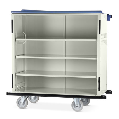 Carrello portabiancheria per sacchi puliti - WT/48 series - Bristol Maid Hospital Metalcraft - ospedaliero / di pulizia / con ripiano
