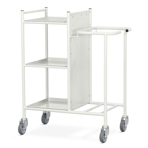 Carrello portabiancheria per sacchi puliti - WT/13/MS  - Bristol Maid Hospital Metalcraft - 3 ripiani / 1 sacco