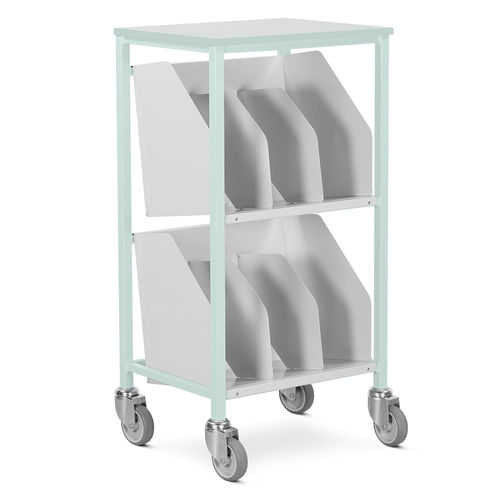 Carrello medico - MRT/FL/S - Bristol Maid Hospital Metalcraft - per cartelle cliniche / di trasporto / in acciaio inossidabile