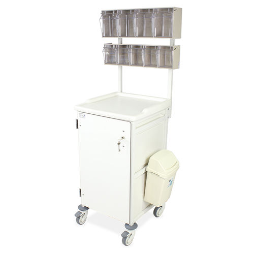 Carrello per anestesia - CTANAEM1/10/3S2D/HSB - Bristol Maid Hospital Metalcraft - per trattamenti / di pulizia / in acciaio inossidabile