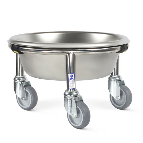 Porta-catino con rotelle - SBSL/1 - Bristol Maid Hospital Metalcraft - in acciaio inossidabile