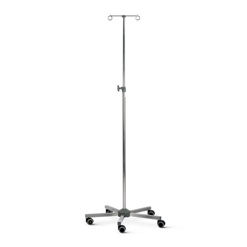 Asta portaflebo con rotelle - DPKS series - Bristol Maid Hospital Metalcraft - 2 ganci / in acciaio inossidabile / ad altezza regolabile