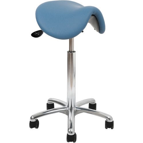 Sgabello per struttura sanitaria - 5TS/SA/PL/VBLU	 - Bristol Maid Hospital Metalcraft - a forma di sella / a forma di T / blu