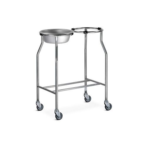 Porta-catino con due catini - SBS/2  - Bristol Maid Hospital Metalcraft - con rotelle / in acciaio inossidabile