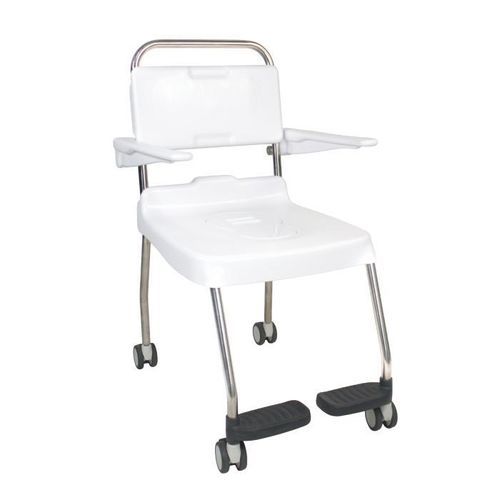 Sedia da toilette per persone a mobilità ridotta - Easyclean - Bristol Maid Hospital Metalcraft - mobile / con secchio / con braccioli