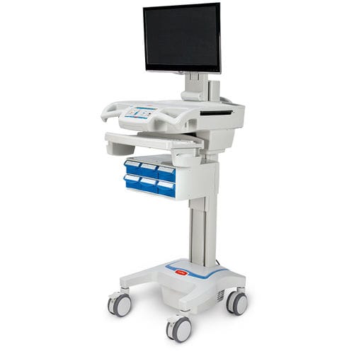 Workstation medica - CareLink XP Nurse - Capsa Healthcare - per computer portatile / ad altezza regolabile / mobile
