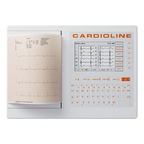 Elettrocardiografo da riposo - ECG200S - Cardioline - 12 canali / digitale / con stampante