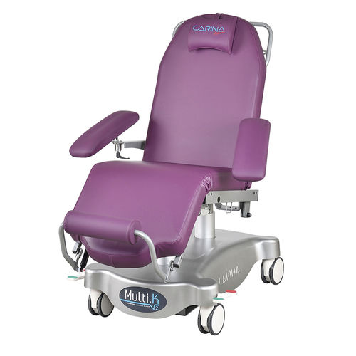 Poltrona elettrica per trattamenti clinici - MULTIKA V2 - CARINA  - 3 sezioni / con rotelle / ad altezza regolabile