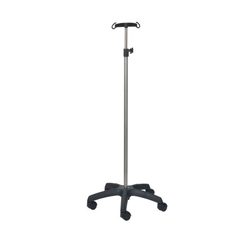 Asta portaflebo con rotelle - 32002INOALU - CARINA  - 2 ganci / in acciaio inossidabile / ad altezza regolabile