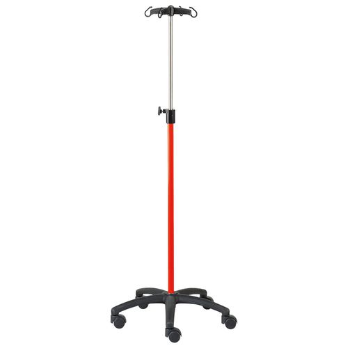 Asta portaflebo con rotelle - 32014ALU500 - CARINA  - 4 ganci / ad altezza regolabile