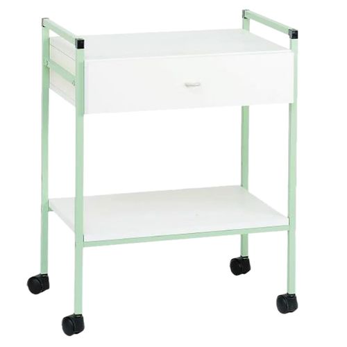 Carrello medico - 243 10 - CARINA  - per uso generale / 1 cassetto / 2 vassoi