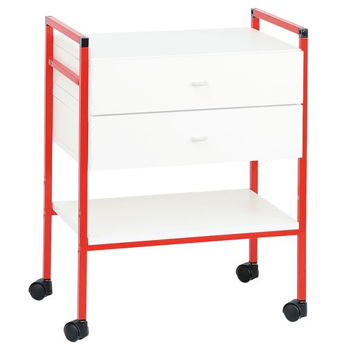 Carrello medico - 243 11 - CARINA  - per uso generale / 2 cassetti / 2 vassoi
