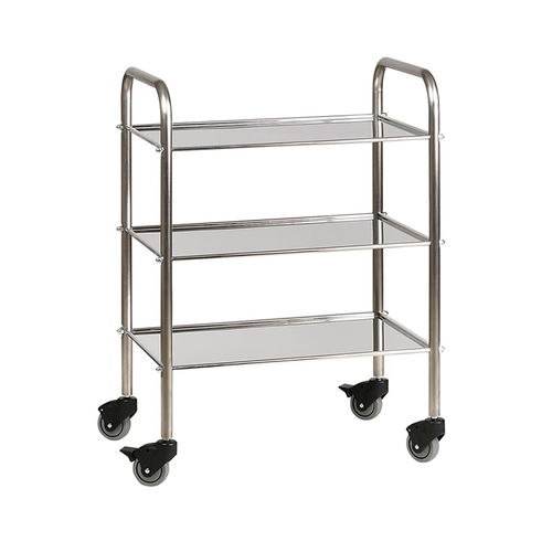 Carrello medico - 8812767 - CARINA  - per uso generale / in acciaio inossidabile / 3 vassoi