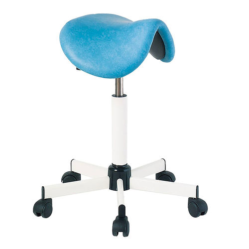 Sgabello per struttura sanitaria - 6503 - CARINA  - ad altezza regolabile / con rotelle / a forma di sella