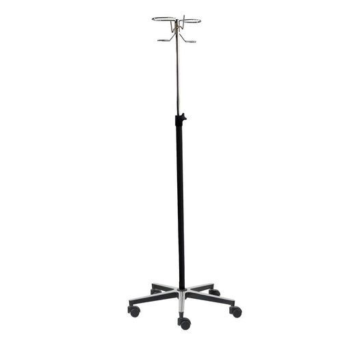 Asta portaflebo con rotelle - 32502ALU - CARINA  - 2 ganci / ad altezza regolabile / in alluminio