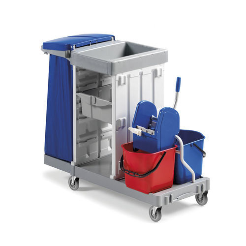 Carrello di pulizia - CFS 90 - Centro Forniture Sanitarie   - ospedaliero / portarifiuti / con vaschetta