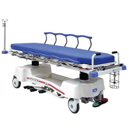 Barella con carrello da trasporto - Chevalier   - Chang Gung Medical Technology   - idraulica / ad altezza regolabile / con schienale regolabile