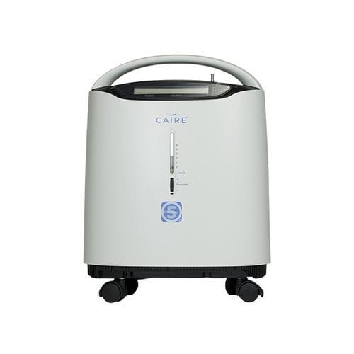 Concentratore di ossigeno medico - IntenOxy 5™ - CAIRE Medical - per cure domiciliari / con rotelle / portatile