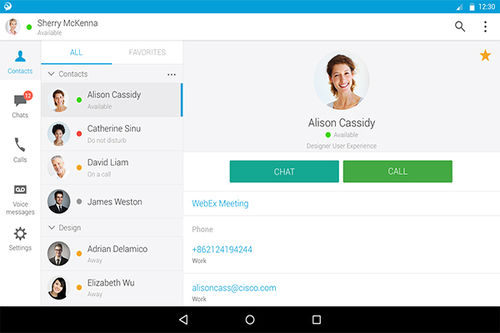 Applicazione android di teleconsultazione - Jabber® - Cisco Systems  - per comunicazioni / di condivisione / Androïd