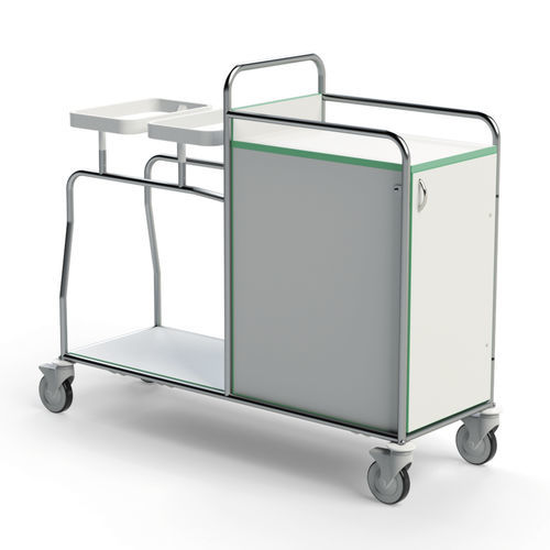Carrello portabiancheria per sacchi sporchi - 251DR.2L - Conf Industries - per sacchi puliti / medico / 2 ripiani