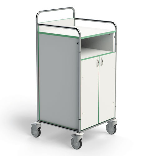 Carrello portabiancheria per sacchi sporchi - 251SP-VNH - Conf Industries - per sacchi puliti / medico / 2 ripiani