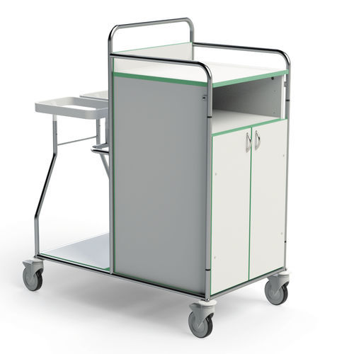 Carrello portabiancheria per sacchi sporchi - 251VN-LGH2L - Conf Industries - per sacchi puliti / medico / 2 ripiani