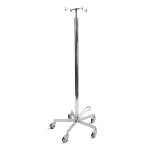 Asta portaflebo con rotelle - PF-HI - Conf Industries - su guida di scorrimento / a pavimento / 4 ganci