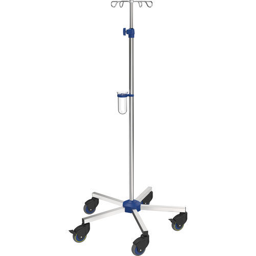 Asta portaflebo con rotelle - PF-MN - Conf Industries - su guida di scorrimento / a pavimento / 4 ganci